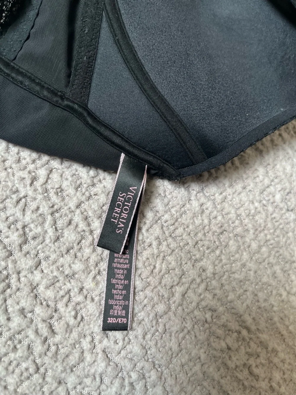 Victorias Secret black Bralette 32D